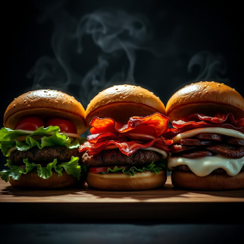 Combo Three - 1 x-salada, 1 x-bacon e 1 x-calabresa