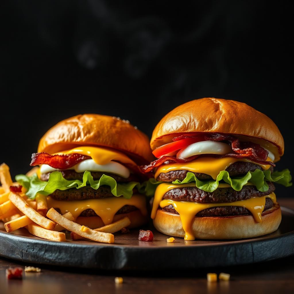 2 gourmet mais fritas com cheddar e bacon